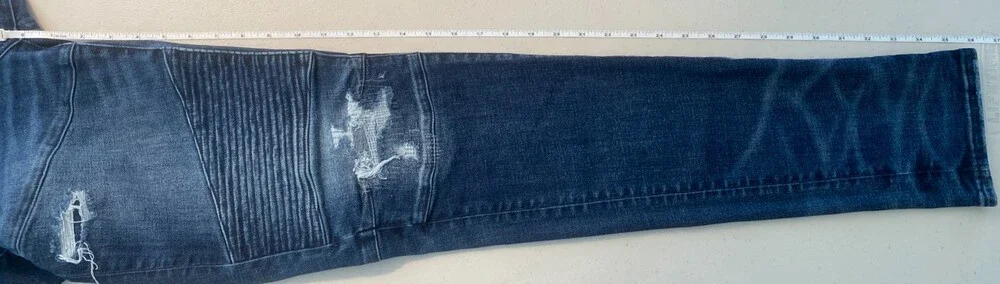 American Eagle AirFlex+ Men's Jeans 32x32 Distressed Moto Biker Slim Stretch